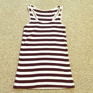 Black/white striped tank
